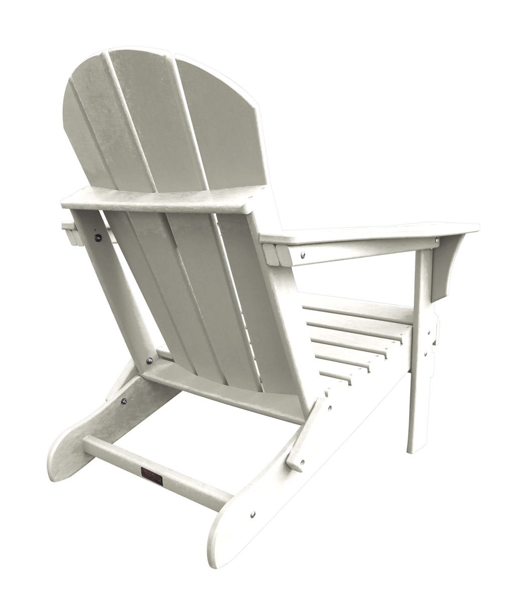Panama Jack Polyresin White Folding Adirondack Chair PJO-4001-WHTE