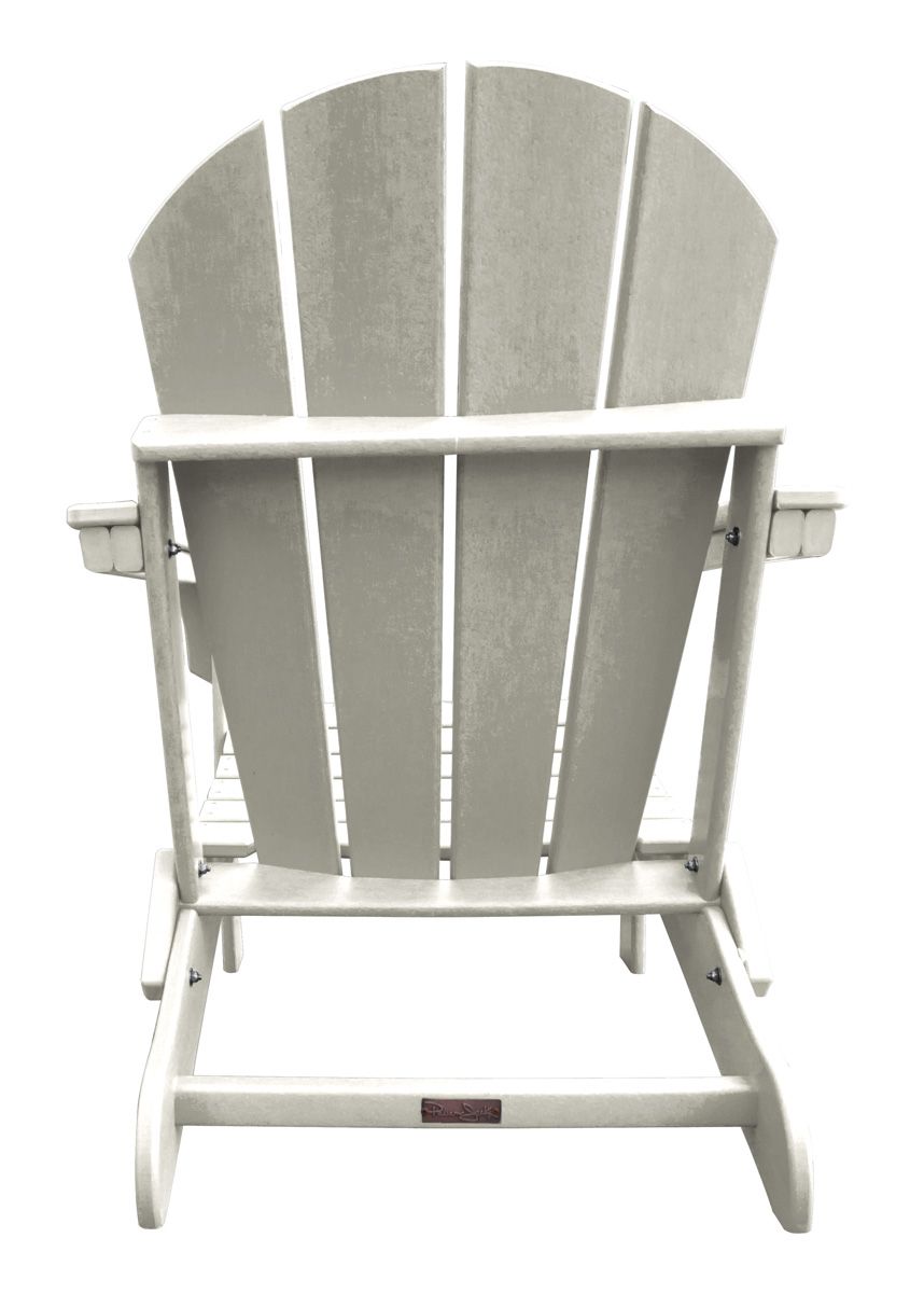 Panama Jack Polyresin White Folding Adirondack Chair PJO-4001-WHTE