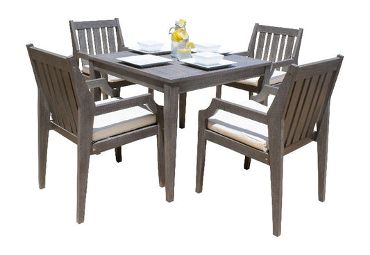 Panama Jack Poolside Collection 5 Piece Side Chair Dining Set | PJO-2701-GRY-5DA