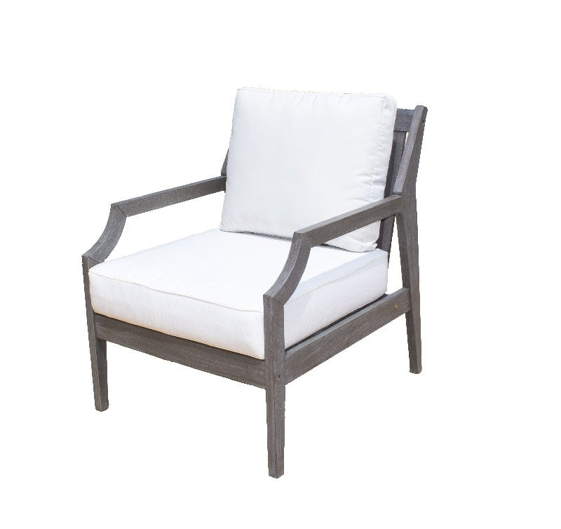 Panama Jack Poolside Collection Lounge Chair with Outdoor Off-White Fabric  | PJO-2701-GRY-LC