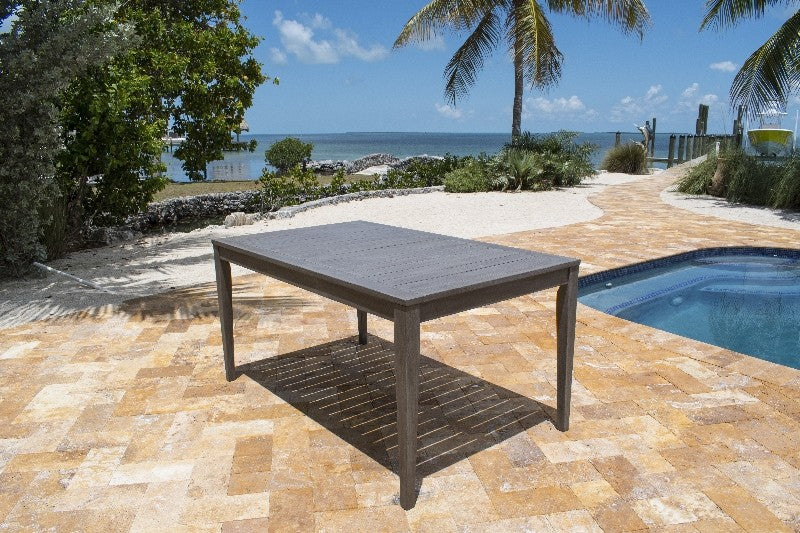 Panama Jack Poolside Collection Rectangular Dining Table 60 x 36 x 30 | PJO-2701-GRY-RT