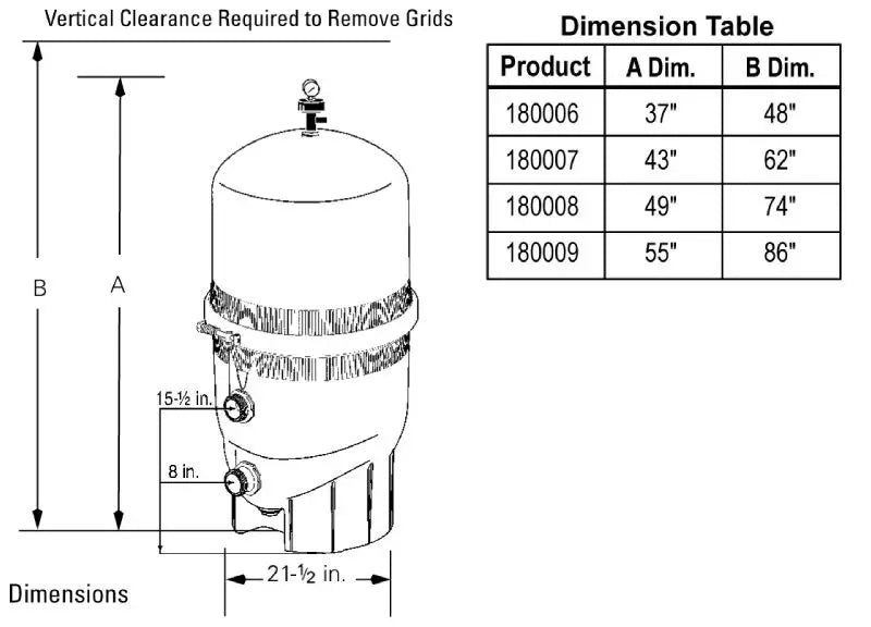 Pentair Filter Pentair Fiberglass D.E. Filter FNS Plus | 60 Square Feet | EC-180009