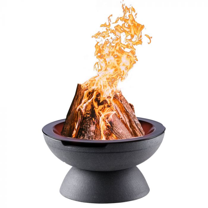 Patio Fire Pit Prism Hardscapes Falo 21-Inch Concrete Round Wood Burning Outdoor Fire Pit Bowl Pebble Beach