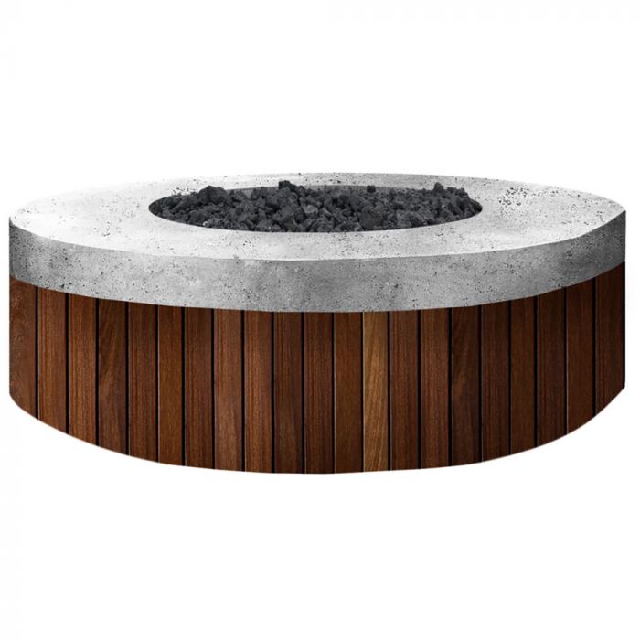 Patio Fire Bowl Prism Hardscapes Hampton 48-Inch Concrete Round Outdoor Fire Pit Bowl