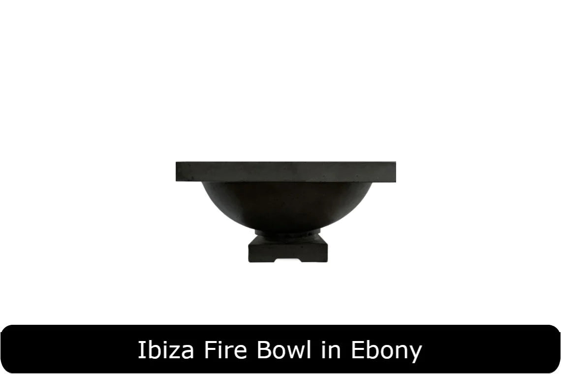 Patio Fire Bowl Prism Hardscapes Ibiza 29-Inch Concrete Round Outdoor Fire Pit & Water Bowl - Match Lit