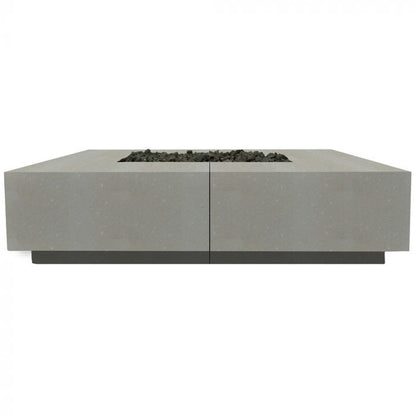 Backyard Fire Pit Hardscapes Largo 72-Inch Concrete Square Outdoor Fire Pit Table