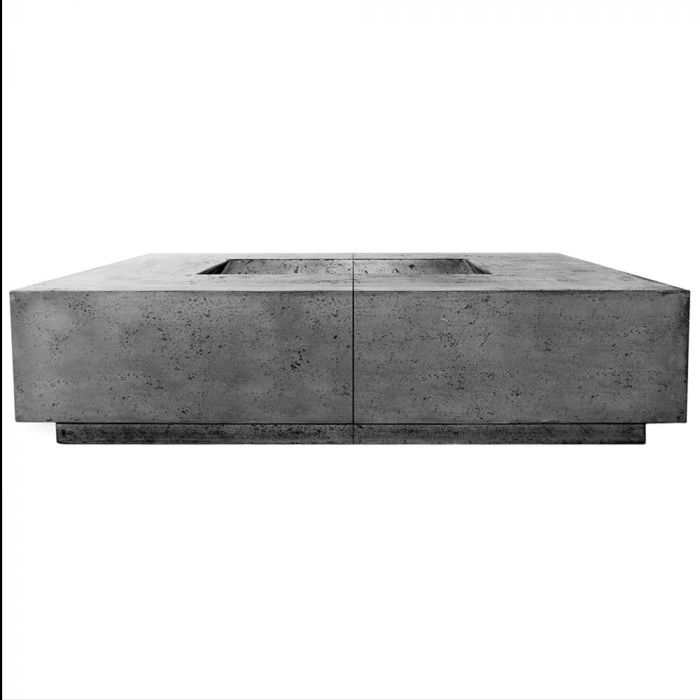 Backyard Fire Pit Hardscapes Largo 72-Inch Concrete Square Outdoor Fire Pit Table