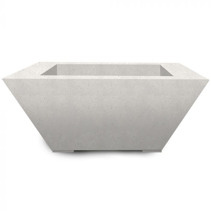 Backyard Fire Pt Prism Hardscapes Lombard 40-Inch Concrete Square Fit Pit Table