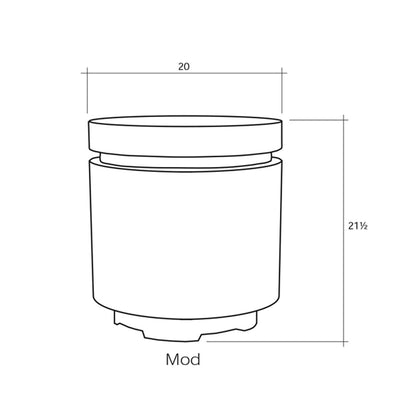 Prism Hardscapes MOD 20-Inch Concrete Round Propane Tank Enclosure