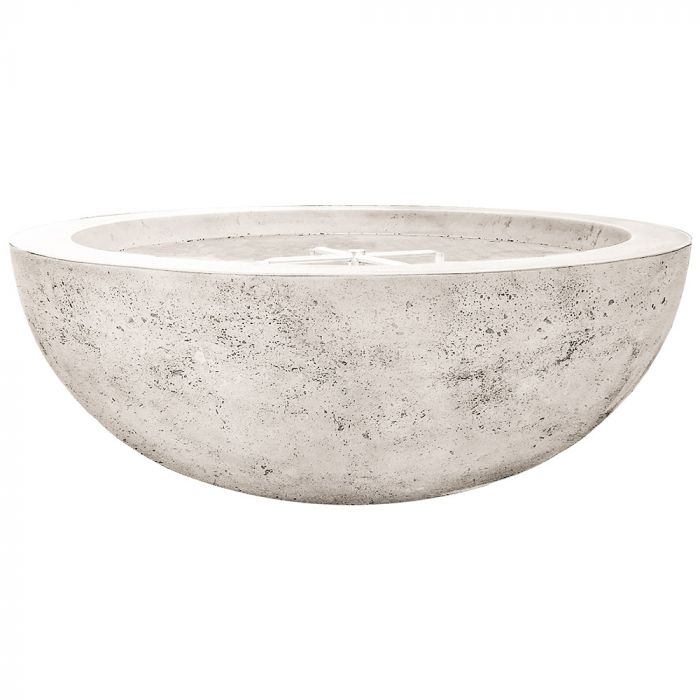 Prism Hardscapes Moderno 4 48-Inch Concrete Round Outdoor Fire Pit Bowl