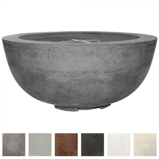 Prism Hardscapes Moderno 8 39-Inch Concrete Round Outdoor Fire Pit Bowl | PH-455-1NG