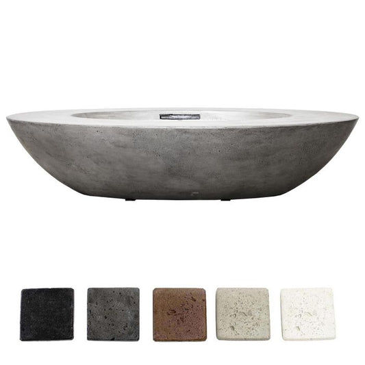 Prism Hardscapes Oval 79-Inch Concrete Round Outdoor Fire Pit Bowl