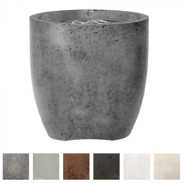 Prism Hardscapes Pentola 2 24-Inch Concrete Round Outdoor Fire Pit Pedestal