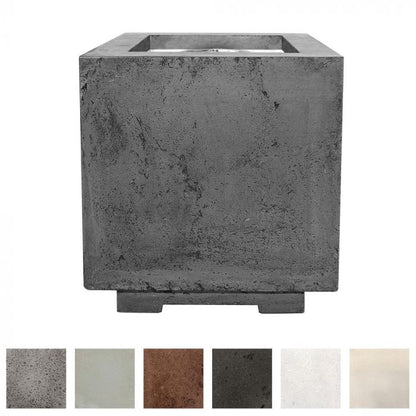 Prism Hardscapes Scatola 20-Inch Concrete Square Outdoor Fire Pit Bowl