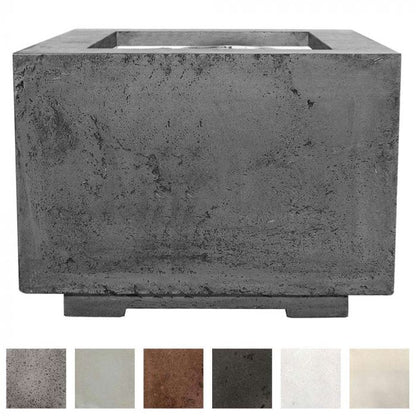 Prism Hardscapes Scatola 2 24-Inch Concrete Square Outdoor Fire Pit Bowl