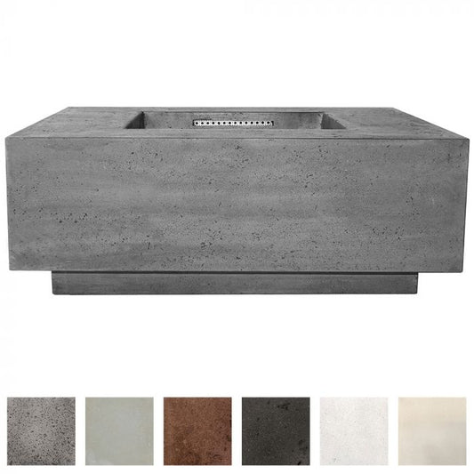 Prism Hardscapes Tavola 3 48-Inch Concrete Square Outdoor Fire Pit Table