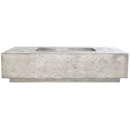 Prism Hardscapes Tavola 4 66-Inch Concrete Rectangular Outdoor Fire Pit Table