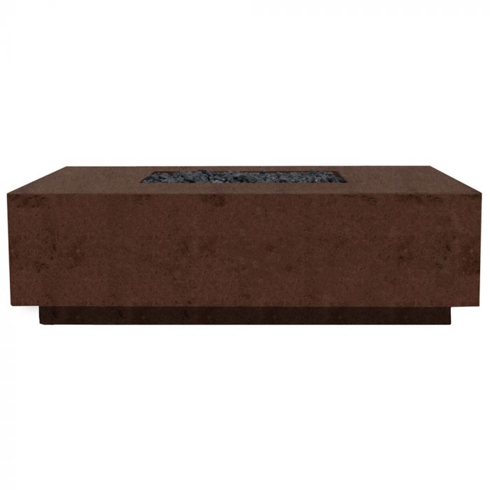 Prism Hardscapes Tavola 7 60-Inch Concrete Rectangular Outdoor Fire Pit Table