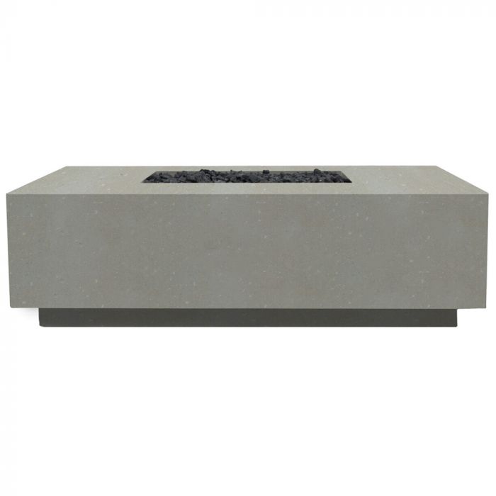 Prism Hardscapes Tavola 7 60-Inch Concrete Rectangular Outdoor Fire Pit Table