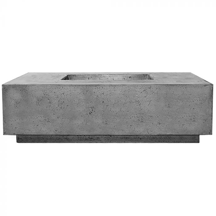 Prism Hardscapes Tavola 7 60-Inch Concrete Rectangular Outdoor Fire Pit Table