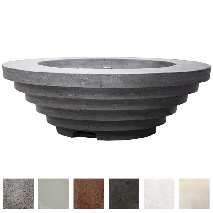 Prism Hardscapes Triton 48-Inch Concrete Round Outdoor Fire Pit Bowl