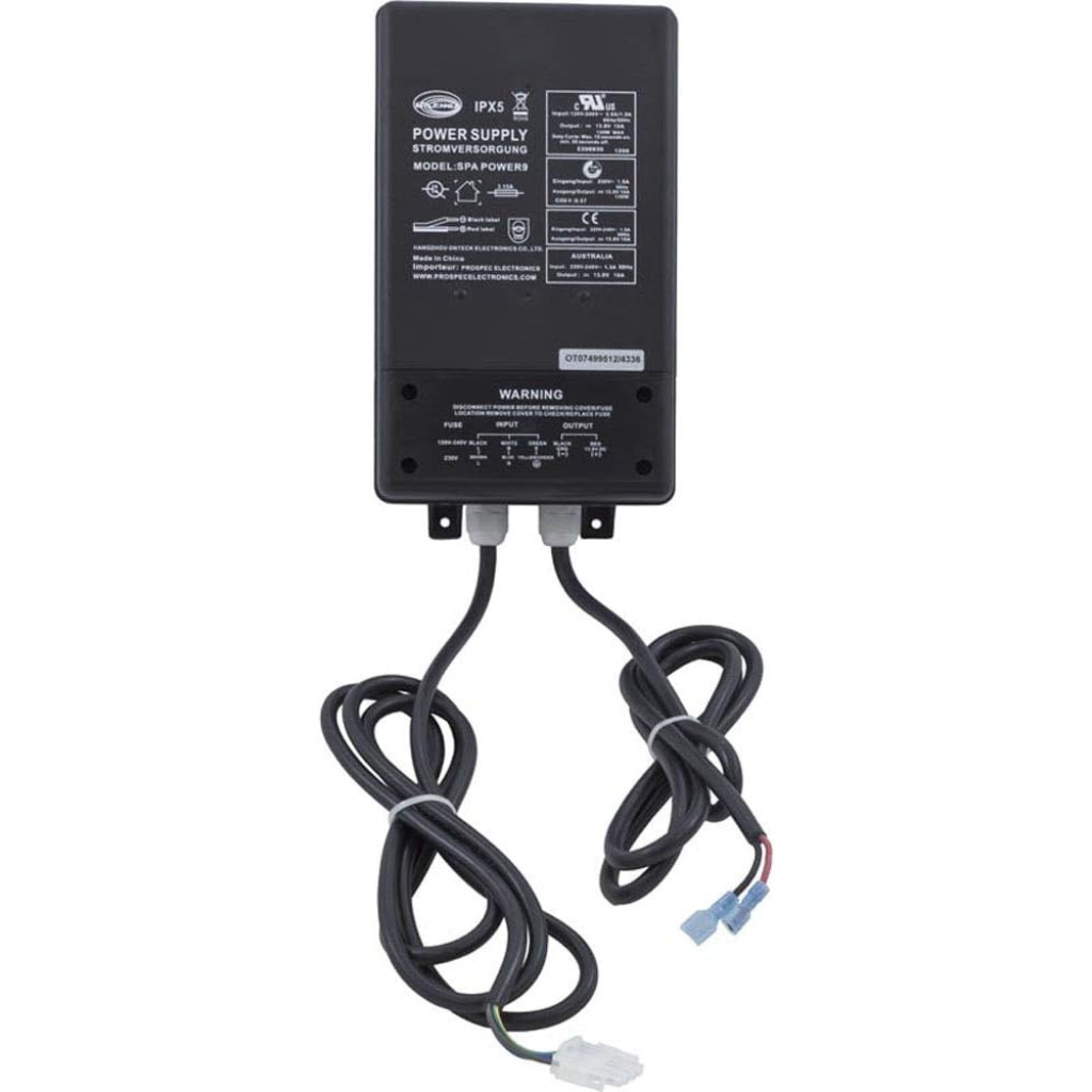 Weatherproof Prospec electronic power supply for outdoor spa stereo systems