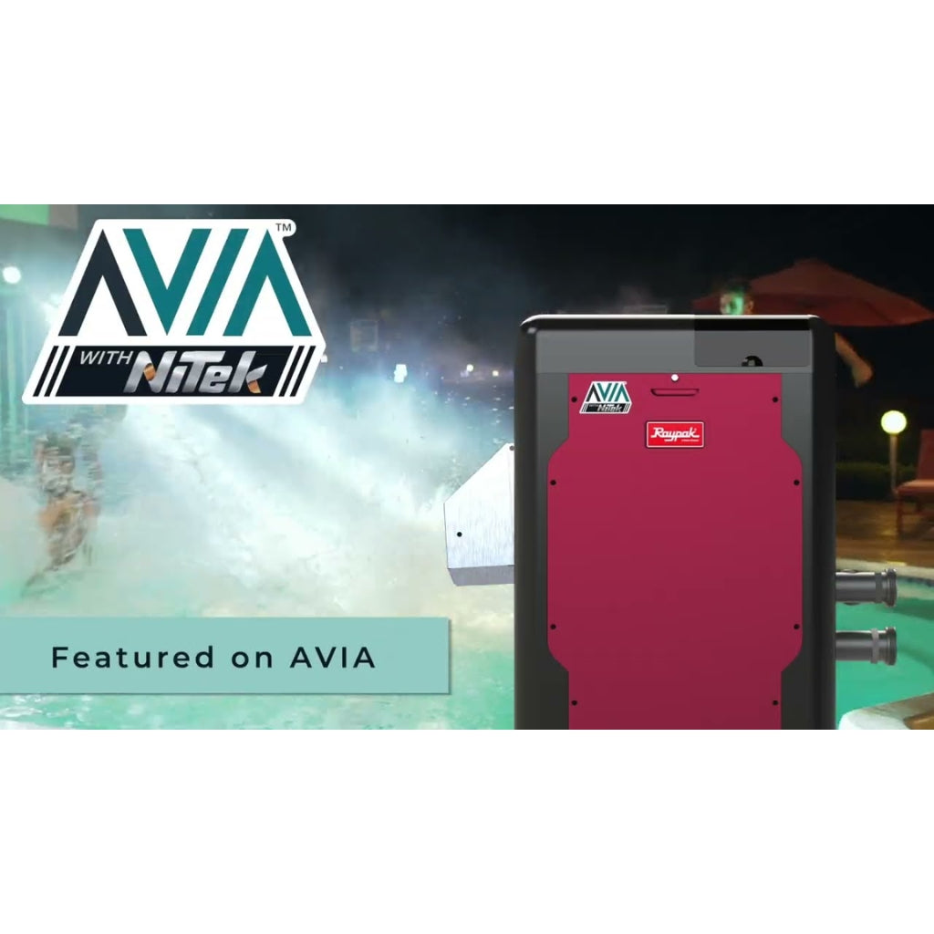 Raypak AVIA Digital Pool Heater 262K BTU with NiTek Heat Exchanger