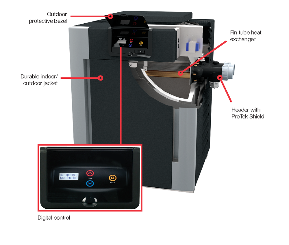 Raypak Pool Heater Raypak PR266AENX Gas Heater 266K BTU - 014939