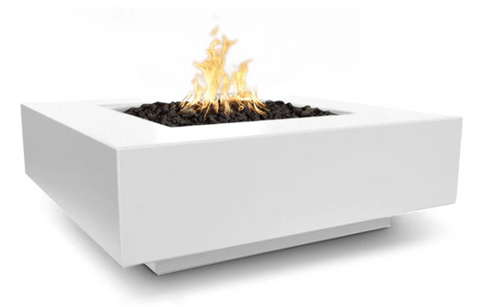 The Outdoor Plus 36" Square Cabo Outdoor Fire Pit - Corten Steel - Match Lit - Natural Gas | OPT-CBSQ36CS-NG