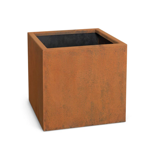 The Outdoor Plus 20" Moderna Corten Steel Planter | OPT-PMD2014