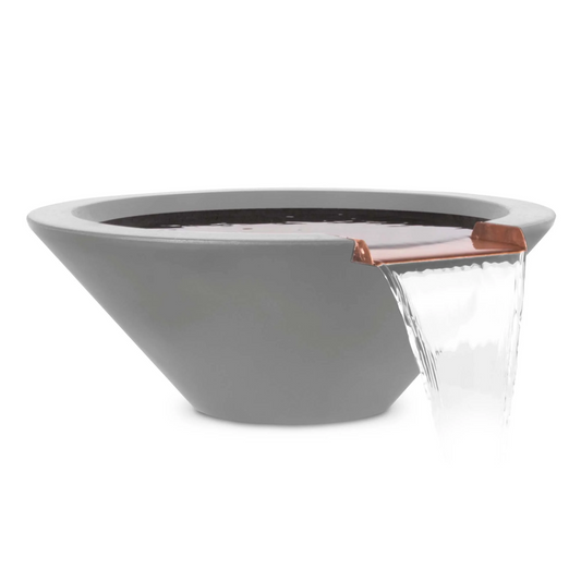 The Outdoor Plus 24" Round Cazo Water Bowl - GFRC Concrete - Ash -  | OPT-24RWO-ASH