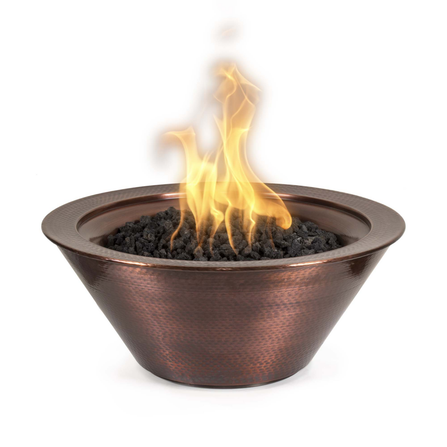 The Outdoor Plus 31" Round Remi Outdoor Fire Bowl - Copper - Match Lit - Natural Gas | OPT-31RCFO-NG