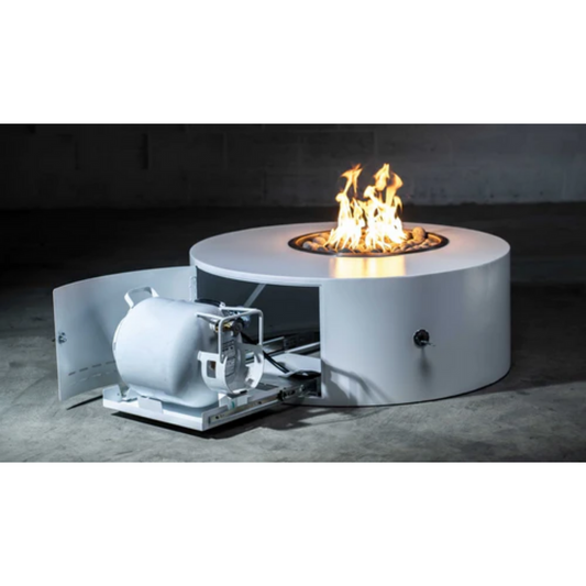 The Outdoor Plus 42" Round Isla Outdoor Fire Pit - Copper - Match Lit - Natural Gas | OPT-IFPCPR42-NG