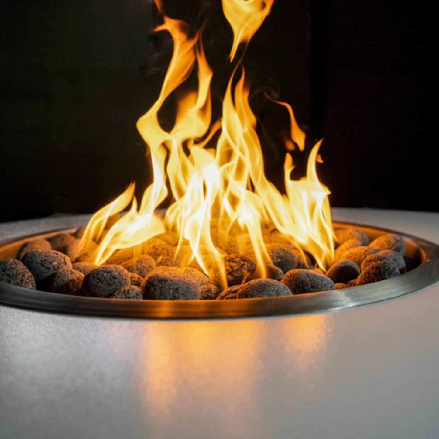 The Outdoor Plus 42" Round Isla Outdoor Fire Pit - Copper - Match Lit - Natural Gas | OPT-IFPCPR42-NG