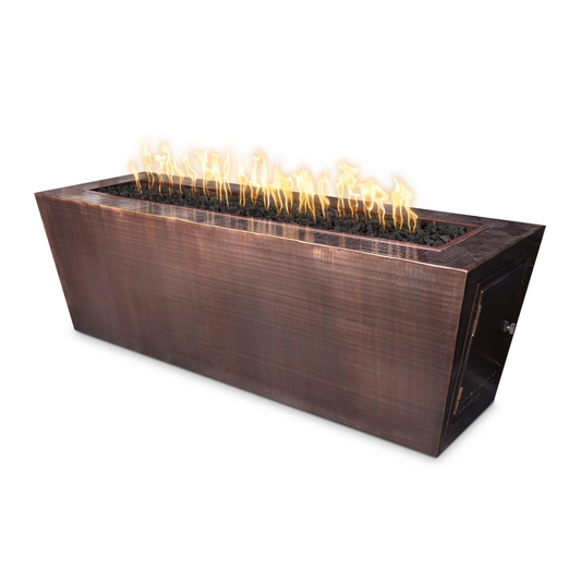 The Outdoor Plus 48" Rectangular Mesa Outdoor Fire Pit - Copper - Match Lit - Natural Gas | OPT-CPRTT4824-NG