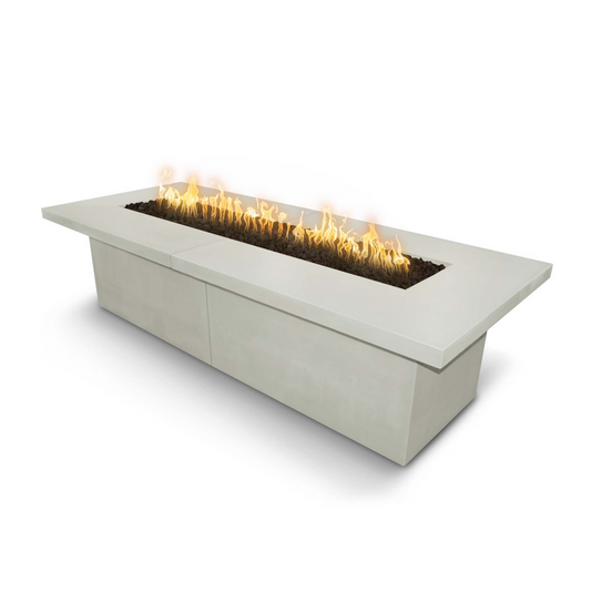 The Outdoor Plus 72" Rectangular Newport Outdoor Fire Table - Corten Steel - Match Lit - Natural Gas | OPT-NPTTCS72-NG