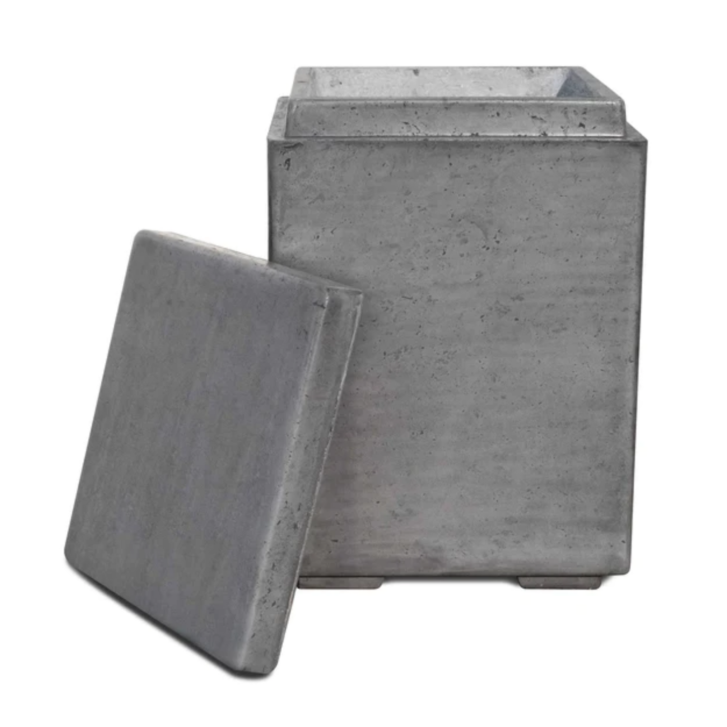 The Outdoor Plus Square Propane Tank Enclosure Propane Tank Enclosure - GFRC Concrete - Ash -  | OPT-LPHIDEGFRC-ASH