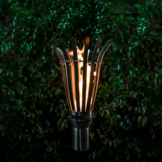 Backyard Torch The Outdoor Plus, Basket Original TOP Torch & Post Complete - Stainless Steel - Natural Gas | OPT-TPK9NG