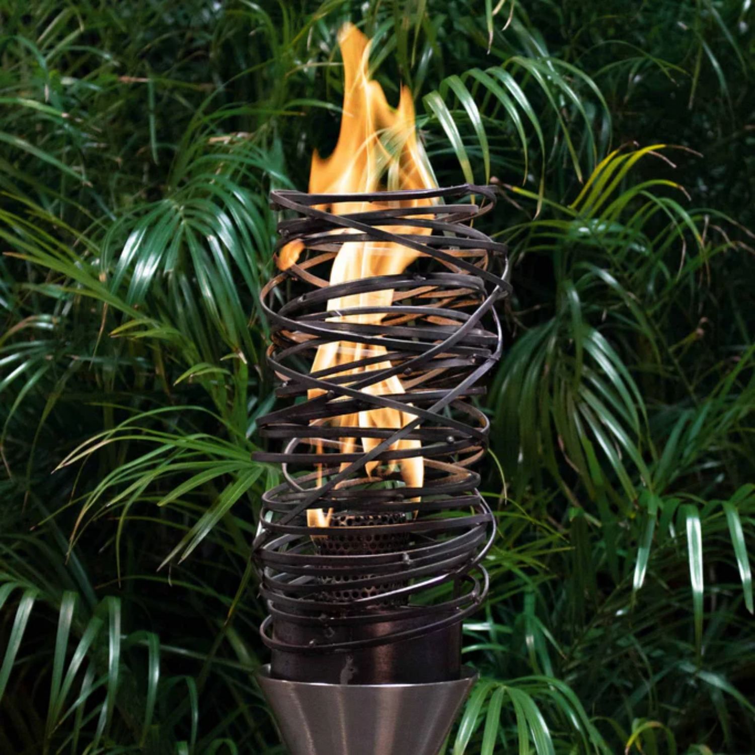 Backyard Tiki Torch The Outdoor Plus, Cyclone Original TOP Torch & Post Complete - Stainless Steel - Liquid Propane | OPT-TPK24LP