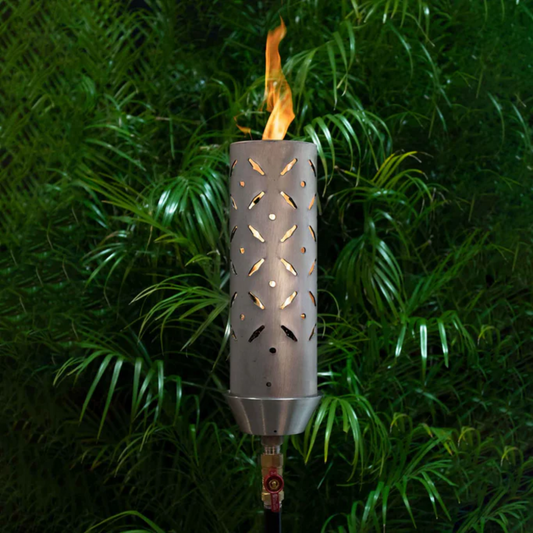 The Outdoor Plus, Diamond Original TOP Torch & Post Complete - Stainless Steel - Natural Gas | OPT-TPK18NG