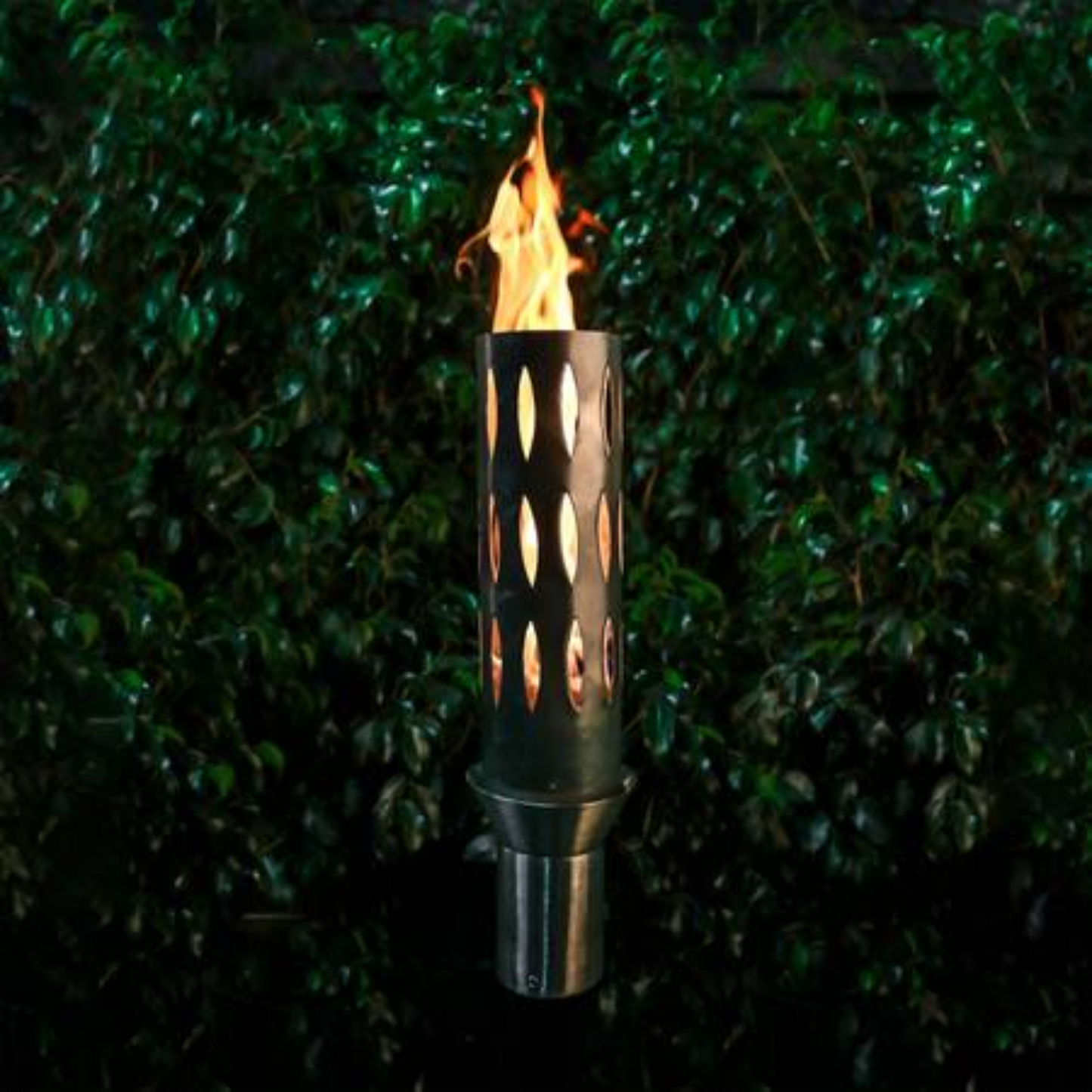 Backyard Tiki Torch The Outdoor Plus, Ellipse Original TOP Torch & Post Complete - Stainless Steel - Liquid Propane | OPT-TPK1LP