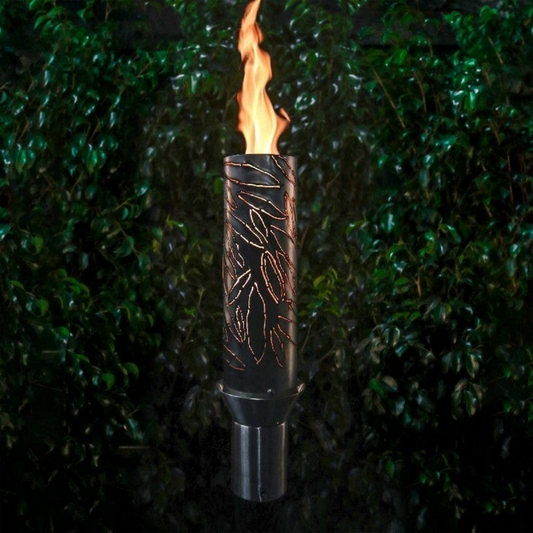 Backyard Tiki Torch The Outdoor Plus, Tropical Original TOP Torch & Post Complete - Stainless Steel - Liquid Propane | OPT-TPK13LP