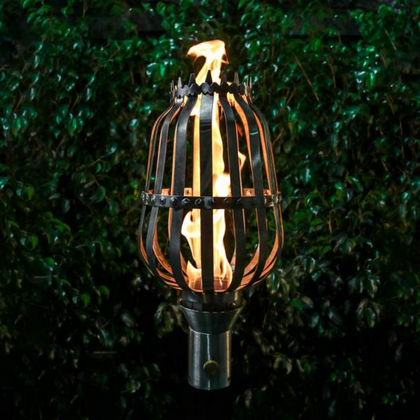 Backyard Tiki Torch The Outdoor Plus, Urn Original TOP Torch & Post Complete - Stainless Steel - Liquid Propane | OPT-TPK10LP