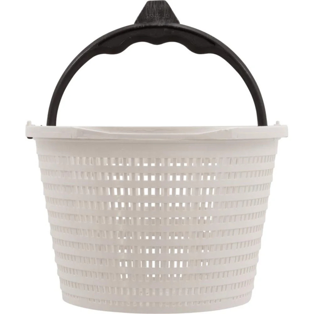 Waterway Plastics Skimmer Basket with convenient handle for easy, efficient pool cleaning.