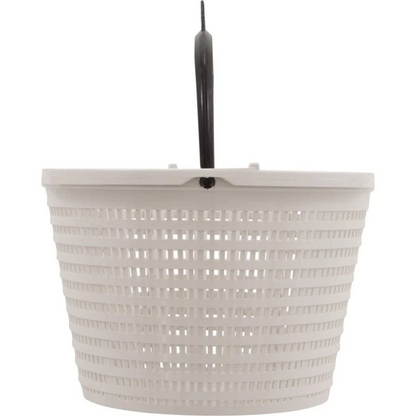 Waterway Plastics Skimmer Basket with convenient handle for easy, efficient pool cleaning.