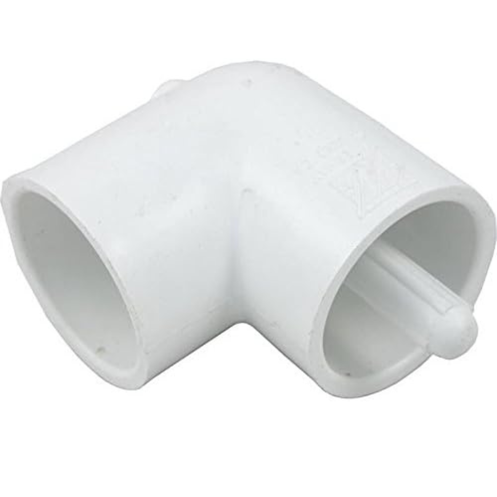 Waterway Plastics Thermowell Slip 90 Degree Elbow for pool plumbing systems.