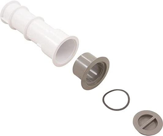 Durable gray Waterway Plastics volleyball pole holder assembly for secure pool setups.