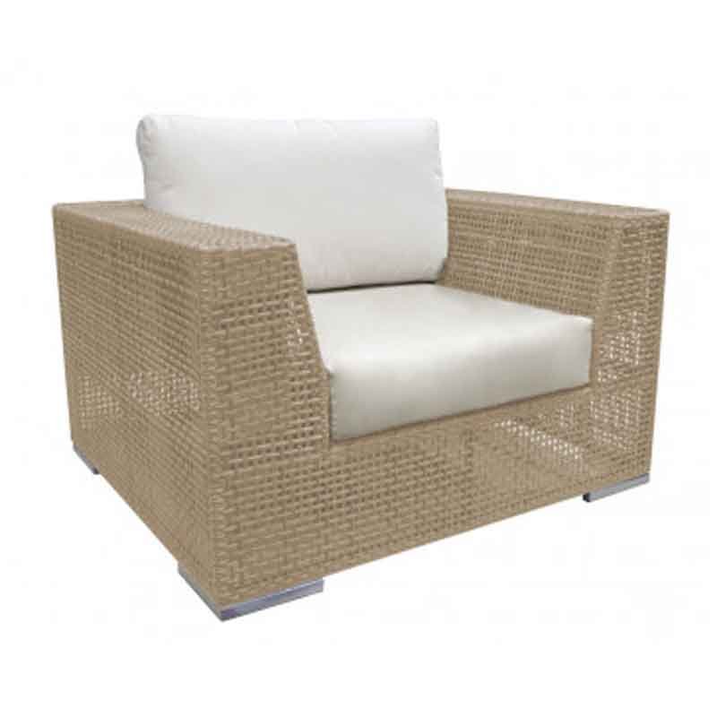 Panama Jack Austin Collection 5 Piece Seating Set with Outdoor Off-White Fabric | PJO-3801-NAT-5Piece