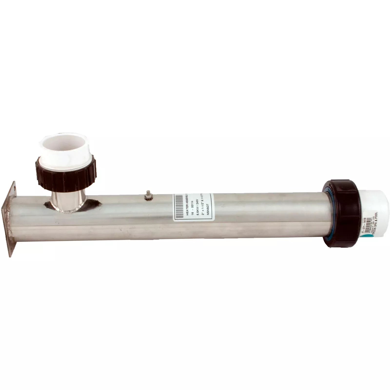 AquaTemp 16-inch stainless steel manifold for pool systems, offering efficient flow control and corrosion resistance. Ideal for enhancing pool performance